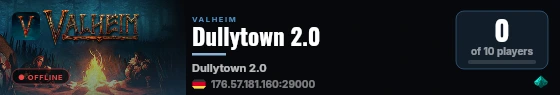 Dullytown 2.0 live status badge
