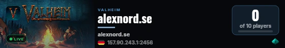 alexnord.se live status badge