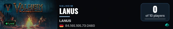 LANUS live status badge