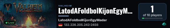 LatodAFoldbolKijonEgyMadar live status badge