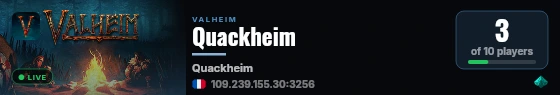 Quackheim live status badge