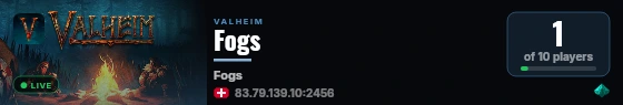 Fogs live status badge