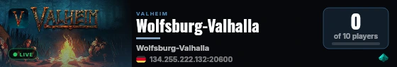 Wolfsburg-Valhalla live status badge