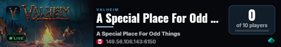 A Special Place For Odd Things live status badge