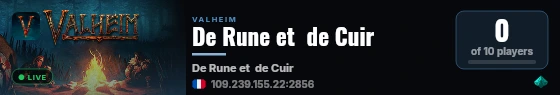 De Rune et  de Cuir live status badge