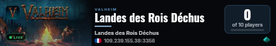 Landes des Rois Déchus live status badge