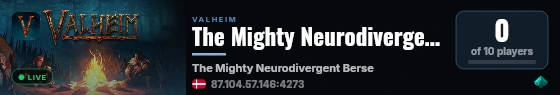 The Mighty Neurodivergent Berserkers live status badge