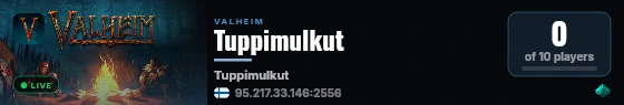 Tuppimulkut live status badge