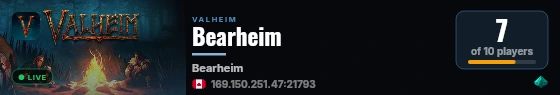 Bearheim live status badge