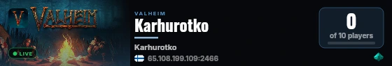 Karhurotko live status badge