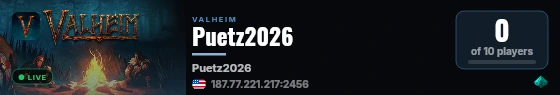 Puetz2026 live status badge