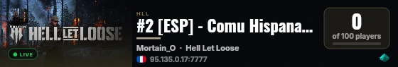 #2 [ESP] - Comu Hispana - All maps - discord.comunidadhll.es live status badge