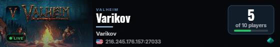 Varikov live status badge