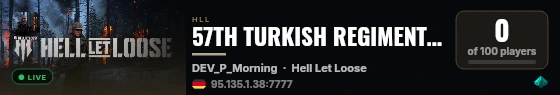 57TH TURKISH REGIMENT | TÜRKÇE/ENG | DISCORD.GG/57TH | BY QON live status badge