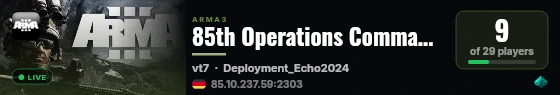 85th Operations Command | 85th-operations-command.de live status badge