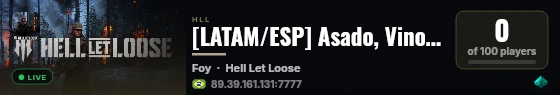 [LATAM/ESP] Asado, Vino y Latencia GoD [Clan 7DL / VKR] live status badge