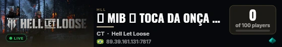 彡 MIB 彡 TOCA DA ONÇA // TERRA SEM LEI live status badge