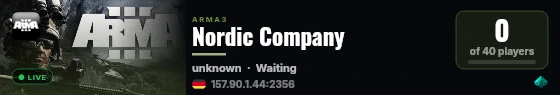 Nordic Company live status badge