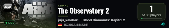 The Observatory 2 live status badge