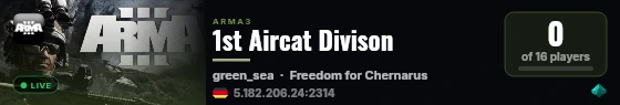 1st Aircat Divison live status badge