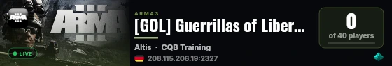 [GOL] Guerrillas of Liberation - Tactical Coop live status badge