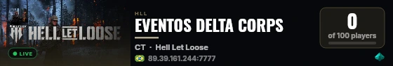 EVENTOS DELTA CORPS live status badge
