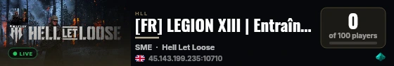 [FR] LEGION XIII | Entraînement | discord.gg/legiontreize live status badge