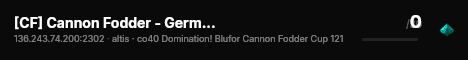 [CF] Cannon Fodder - German Clan Server live status badge