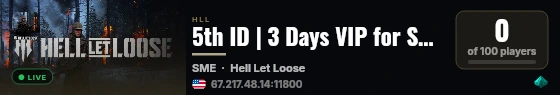 5th ID | 3 Days VIP for Seeders | discord.gg/reddevilshll live status badge