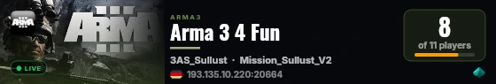 Arma 3 4 Fun live status badge