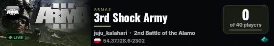 3rd Shock Army live status badge
