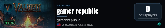 gamer republic live status badge
