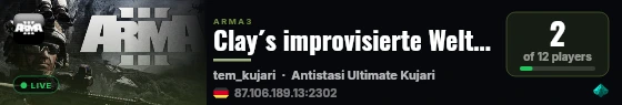 Clay´s improvisierte Weltmacht live status badge