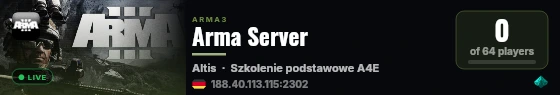 Arma Server live status badge