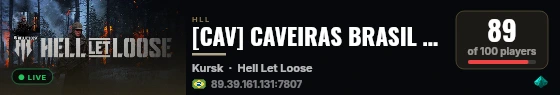 [CAV] CAVEIRAS BRASIL #1 | https://cavhll.com.br live status badge