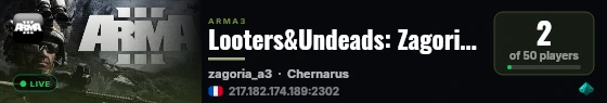 Looters&Undeads: Zagoria [DAYz|BreakingPoint|PvPvE] live status badge