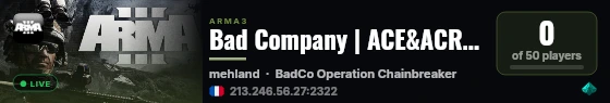 Bad Company | ACE&ACRE Public | www.BadCompanyPMC.com live status badge