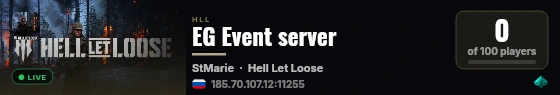 EG Event server live status badge