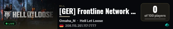 [GER] Frontline Network | 2 | fln.gg live status badge