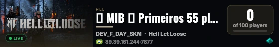 彡 MIB 彡 Primeiros 55 players = VIP (BRASIL) live status badge