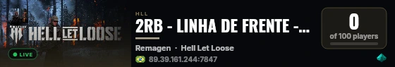 2RB - LINHA DE FRENTE - BRASIL live status badge