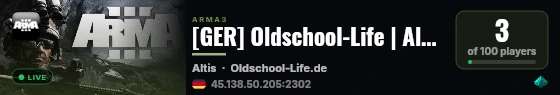 [GER] Oldschool-Life | Altis Life RP seit 2019 live status badge