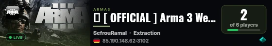 � [ OFFICIAL ] Arma 3 Western Sahara EU #01 live status badge