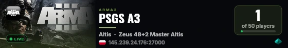 PSGS A3 live status badge