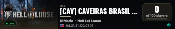[CAV] CAVEIRAS BRASIL #3 | Treinos | Eventos | discord.gg/cavei live status badge