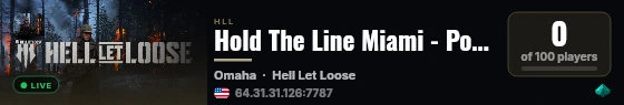Hold The Line Miami - Powered by Caveiras live status badge