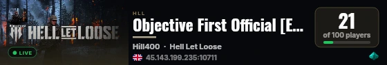 Objective First Official [ENG] | Voice Comms and Teamwork Manda live status badge
