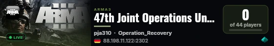 47th Joint Operations Unit | Main Server live status badge