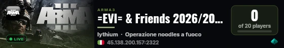 =EVI= & Friends 2026/2027 live status badge