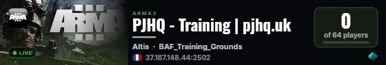 PJHQ - Training | pjhq.uk live status badge